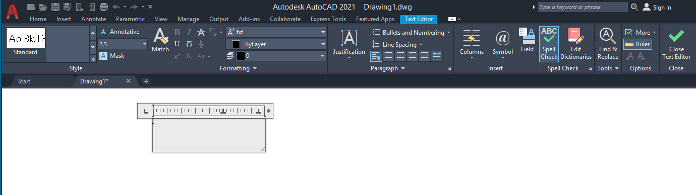 Text Options in AutoCAD - click for larger